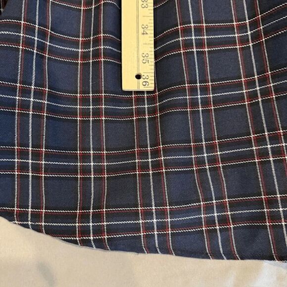 Hell Bunny Peeble 50's Dress Tartan Blue Circle Skirt 3/4 sleeve Size Medium - Picture 13 of 14